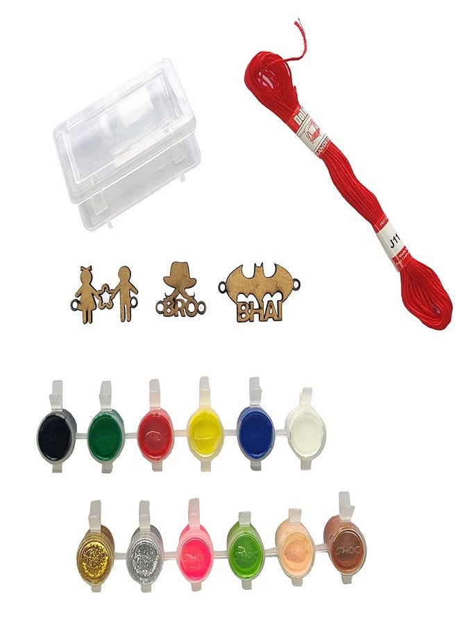 Penkraft Raksha Bandhan MDF Rakhi Making DIY kit Combo -1 Free Video Tutorial - Image 2